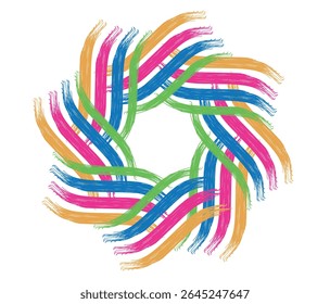 Colorido patrón de línea doodle. Lindo, divertido, minimalista fondo de arte creativo. Interminable textura de confeti de fiesta simple, Formas garabateadas, curvas, ondas.
