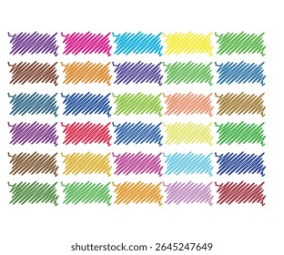 Colorful line doodle pattern. Cute, fun, minimalist creative art background. Endless simple party confetti texture, scribbled shapes, curves, waves.