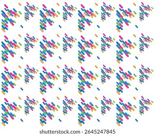 Colorido patrón de línea doodle. Lindo, divertido, minimalista fondo de arte creativo. Interminable textura de confeti de fiesta simple, Formas garabateadas, curvas, ondas.