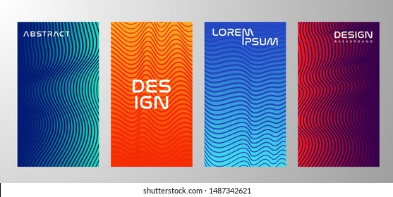 Colorful line gradients, colorful cover gradient, cool backgrounds, gradient background, minimal design.Eps10 Vector.