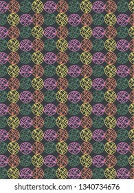 colorful line hand drawn pattern vector. Editable background.