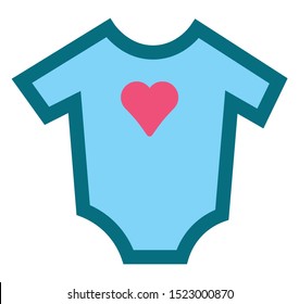 Colorful line icon baby body