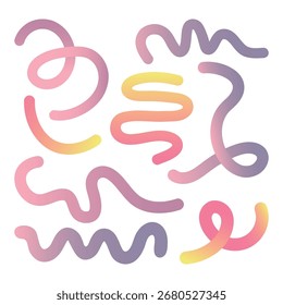 Colorful Line Icon Set Vector Design.