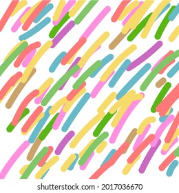 Farbige Linie einzeln auf weißem Hintergrund. Concept Texture, Papier, Tischdecken, Textilien. Kopieren Sie Platz für Ihren Text. Vektorgrafik.