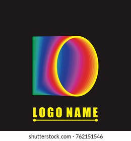 colorful line logo design