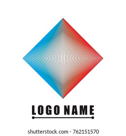 colorful line logo design