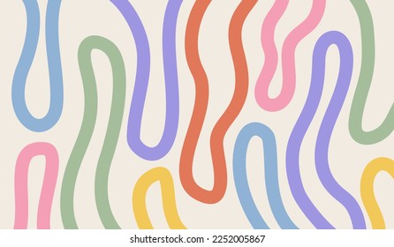 Colorful line pattern background vector design template