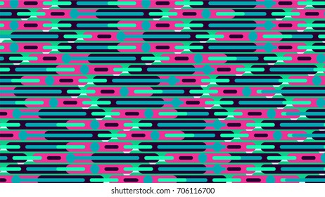 Colorful line pattern with rounded edges - vector illustration. Static background lines 
