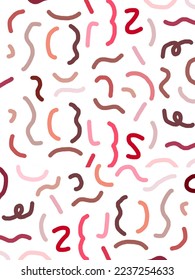Patrones de líneas coloridas sobre el vector de fondo blanco, ilustraciones para papel pintado, artes de impresión, decoración de pared