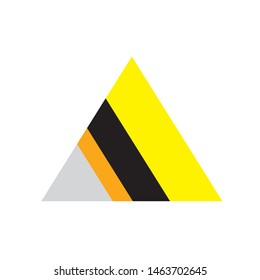 colorful line triangle design vector icon