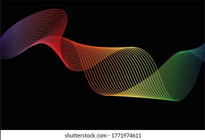 colorful line vector art illustrations