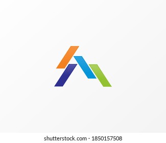 Colorful line vector design icon template