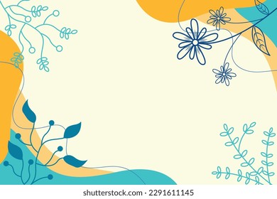 colorful line vector floral background