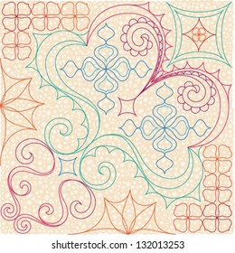 colorful line work