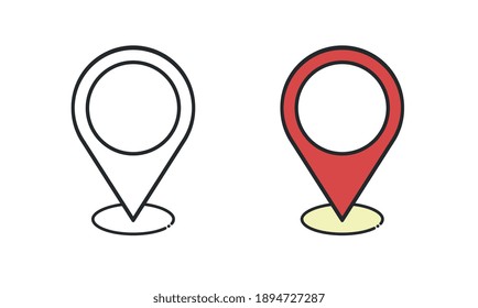 COLORFUL AND LINEAR LOCATION ICON