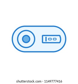 Colorful linear style camera icon vector