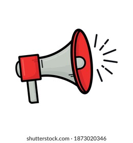 COLORFUL LINEAR VECTORIZED MEGAPHONE ICON