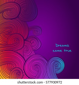 Colorful linear wavy texture. Endless abstract pattern. Template for design and decoration