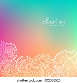Colorful linear wavy texture. Endless abstract pattern. Template for design and decoration