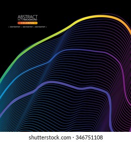 Colorful lines of abstract background