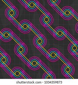Colorful lines, abstract background K
