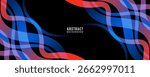 Colorful lines abstract background overlap layer on dark space with flowing waves effect decoration. Modern graphic design element artistic style concept for web, art, flyer, card, or brochure cover