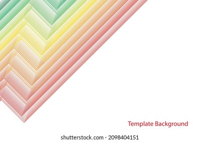 Plantilla de vector de fondo abstracto de líneas coloridas Diseño