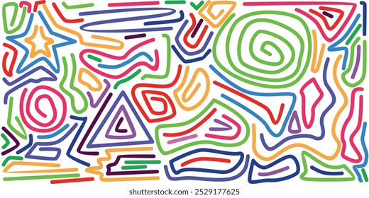 colorful lines abstract background vector