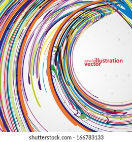 Colorful lines background, abstract vector illustration eps10