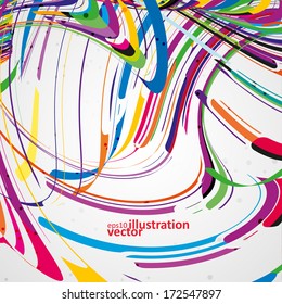 Colorful lines background, abstract vector illustration eps10