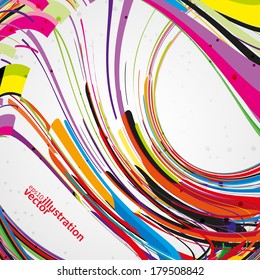 Colorful lines background, abstract vector illustration eps10
