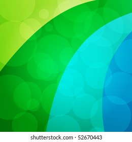Colorful lines background with bubbles vector