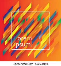  Colorful Lines background with Flat Dynamic Design Applicable for Covers, Cards, Posters, Flyers and Banner Designs. Vector illustration