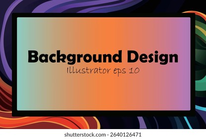 Colorful lines background. Message board, card, invitation, greeting card