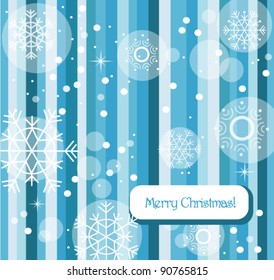 Colorful lines background with snowflake for merry Christmas