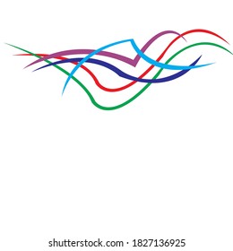 Colorful lines background. Vector illustration for your design. Can be used as logo.