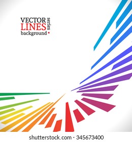 Colorful lines background. Vector illustration for your design. Can be used as logo/icon or brochure template.