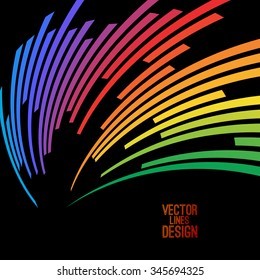 Colorful lines background. Vector illustration for your design. Can be used as logo/icon or brochure template.