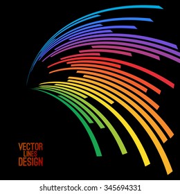Colorful lines background. Vector illustration for your design. Can be used as logo/icon or brochure template.