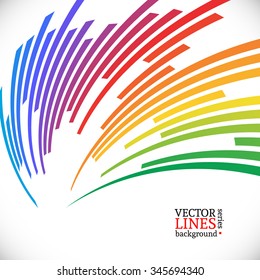 Colorful lines background. Vector illustration for your design. Can be used as logo/icon or brochure template.