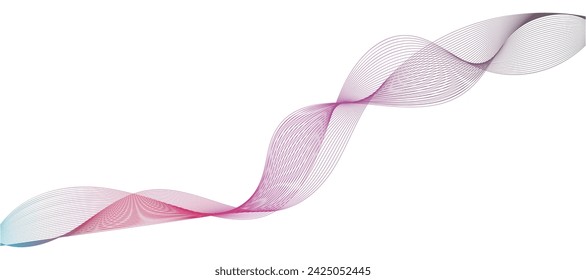 Fondo de líneas de colores. Onda de las muchas líneas de colores patrón y elementos de diseño creados. Arte de línea creativa o cinta abstracta rayas onduladas sobre un fondo blanco aislado.