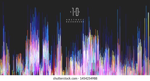 Colorful lines constitute an abstract background, vector graphic.