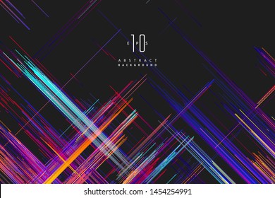 Colorful lines constitute an abstract background, vector graphic.