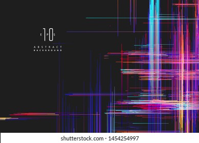 Colorful lines constitute an abstract background, vector graphic.