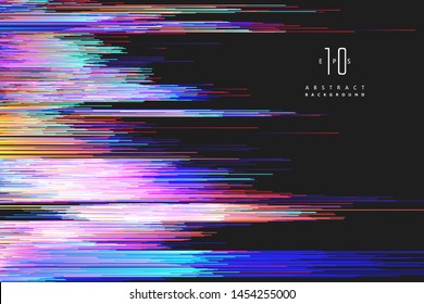Colorful lines constitute an abstract background, vector graphic.