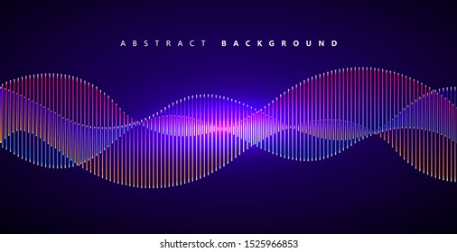 Colorful lines constitute an abstract background, vector graphic.