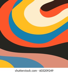 Colorful lines and curves, Illustrator vector design