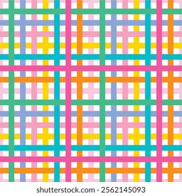 Colorful lines and dots seamless pattern
