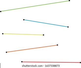 colorful lines, a formation of point one beside another