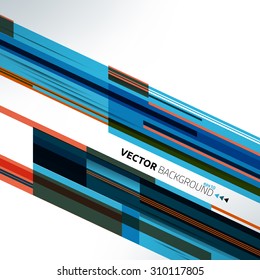 Colorful lines with overlapping. Abstract design template for presentation.